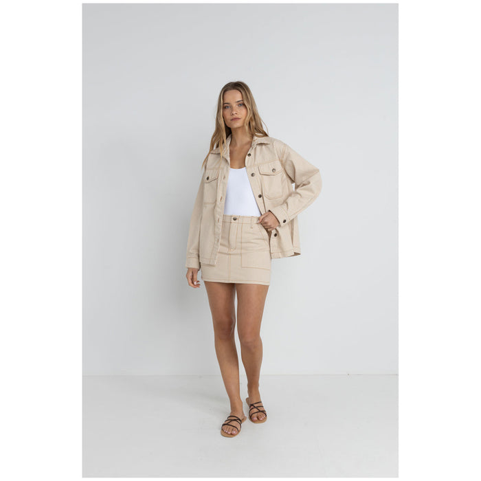 Rhythm Willa Stripe Jacket - Women's Sand