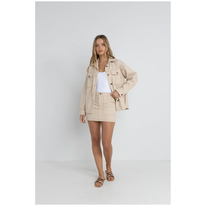 Rhythm Willa Stripe Jacket - Women's Sand