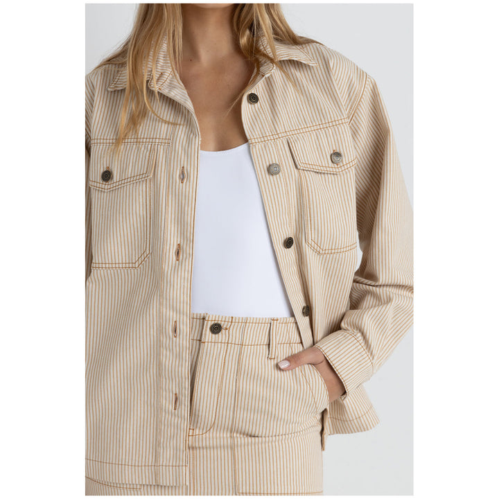 Rhythm Willa Stripe Jacket - Women's Sand
