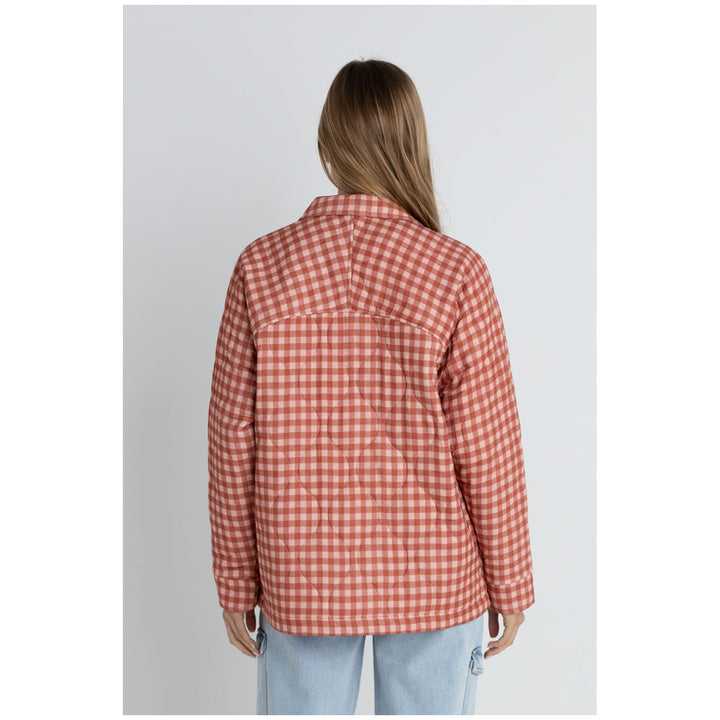 Rhythm Lola Check Quilted Jacket - Women's Peach
