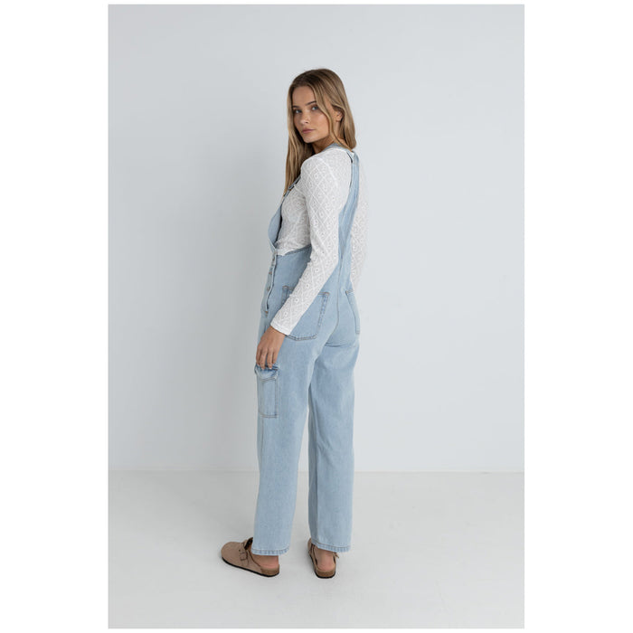 Rhythm Cargo Overalls - Women's Light Blue