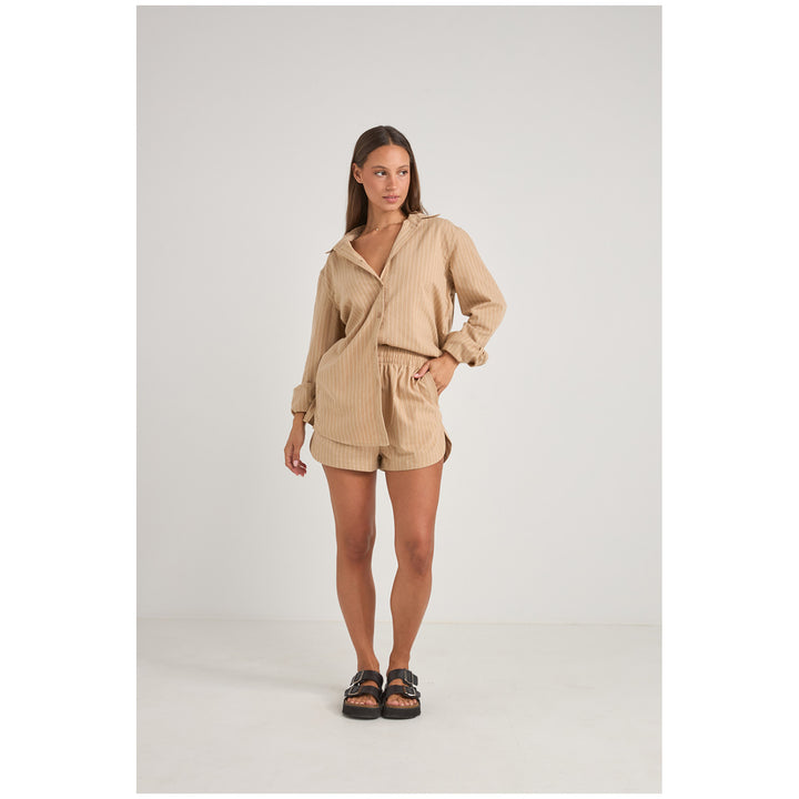 Rhythm Byron Striped Shirt - Women's Natural