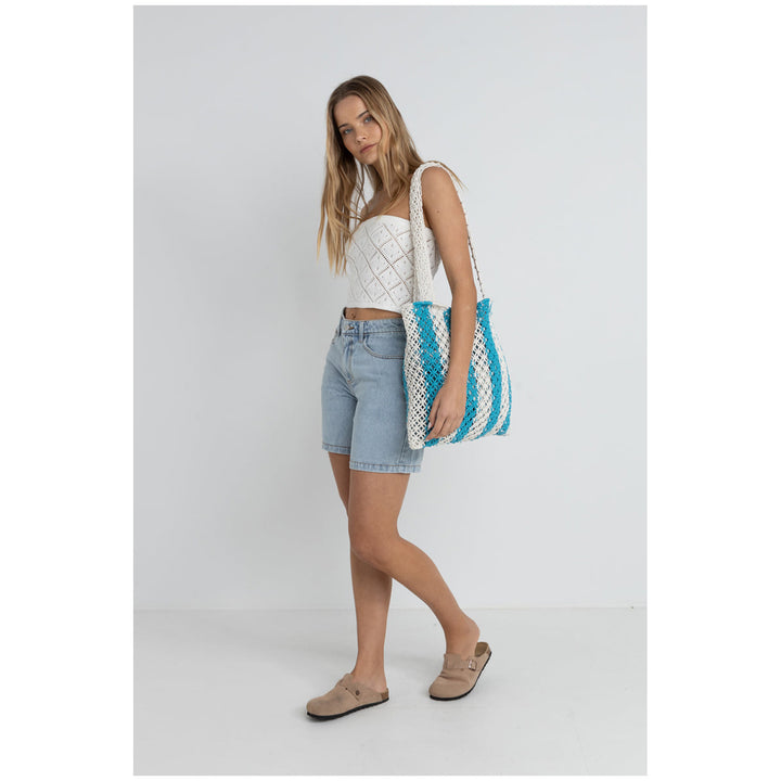 Rhythm Tour Denim Bermuda Shorts - Women's Light Blue