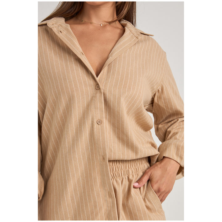 Rhythm Byron Striped Shirt - Women's Natural