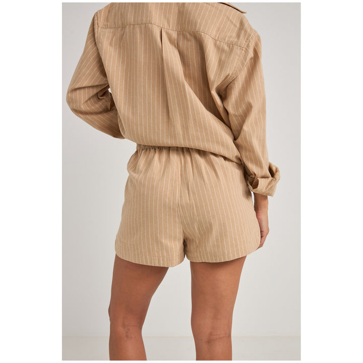 Rhythm Byron Striped Shorts - Women's Natural