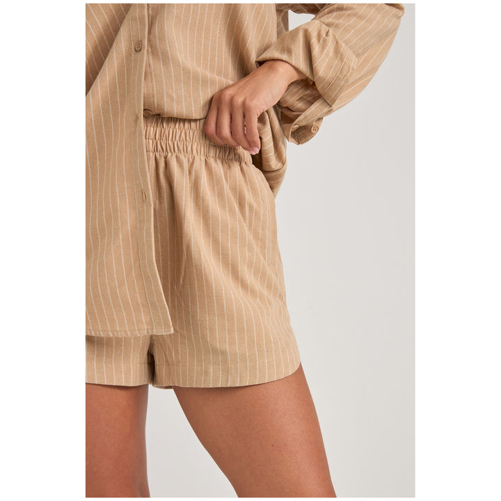 Rhythm Byron Striped Shorts - Women's Natural