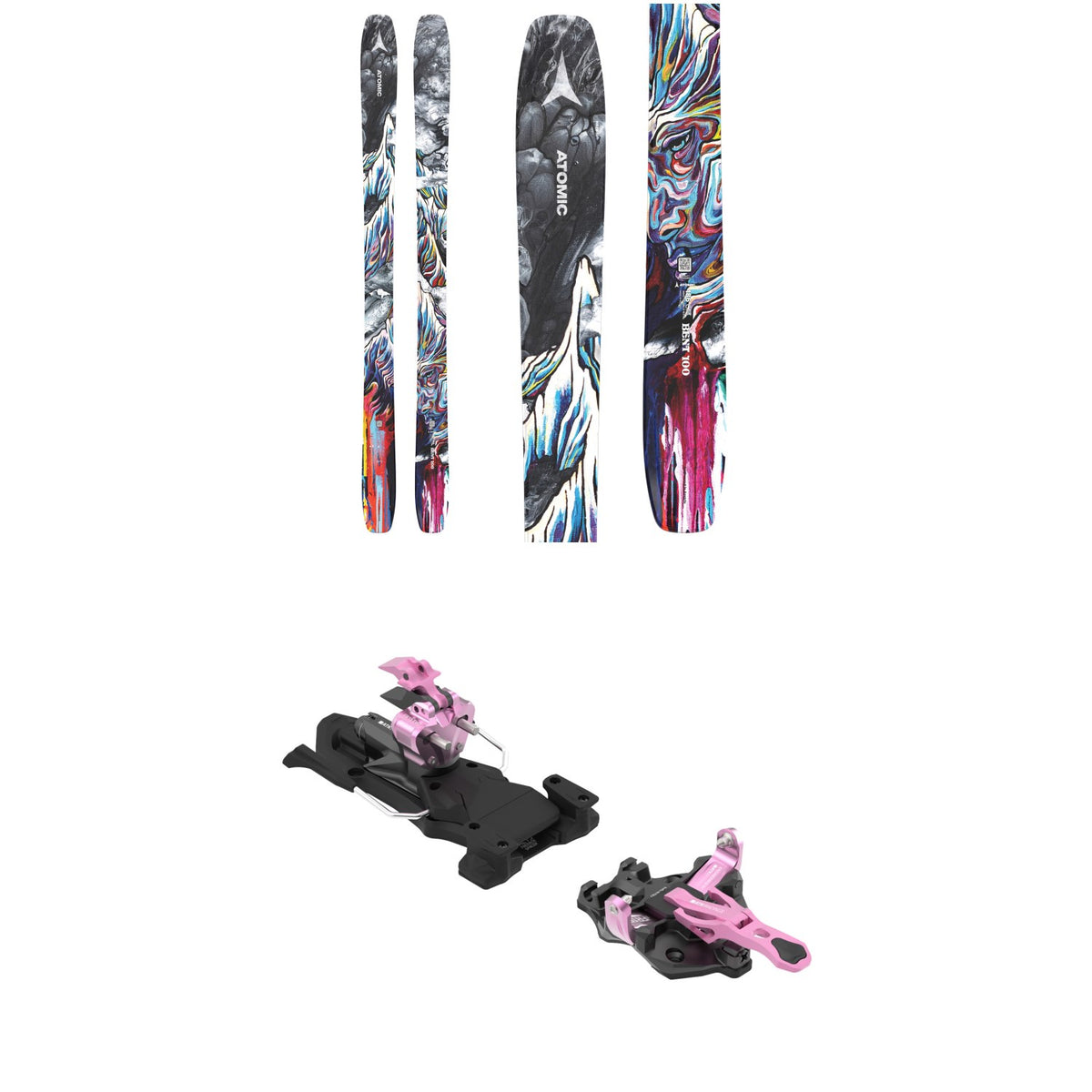 Atomic Bent 100 Skis + ATK Freeraider 15 Evo Alpine Touring Ski Bindings 2025