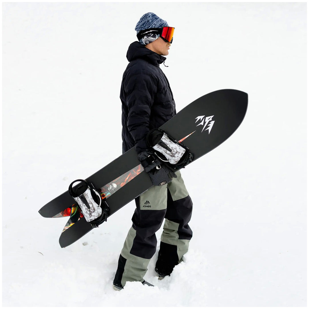i wosh jones made wider snowboard Flagship Pro 2027 Koroyd inserts soak up chatter and reduce swing weight for smoother spins and snappier maneuverability 2025 Jones Flagship Snowboard |