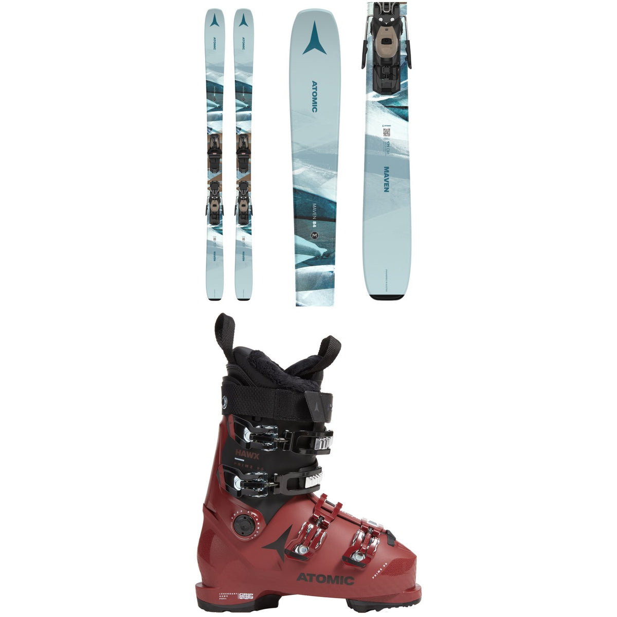 Atomic Maven 84 Skis + M 10 GW Ski Bindings 2025 + Atomic Hawx Prime 95 GW Ski Boots - Women's