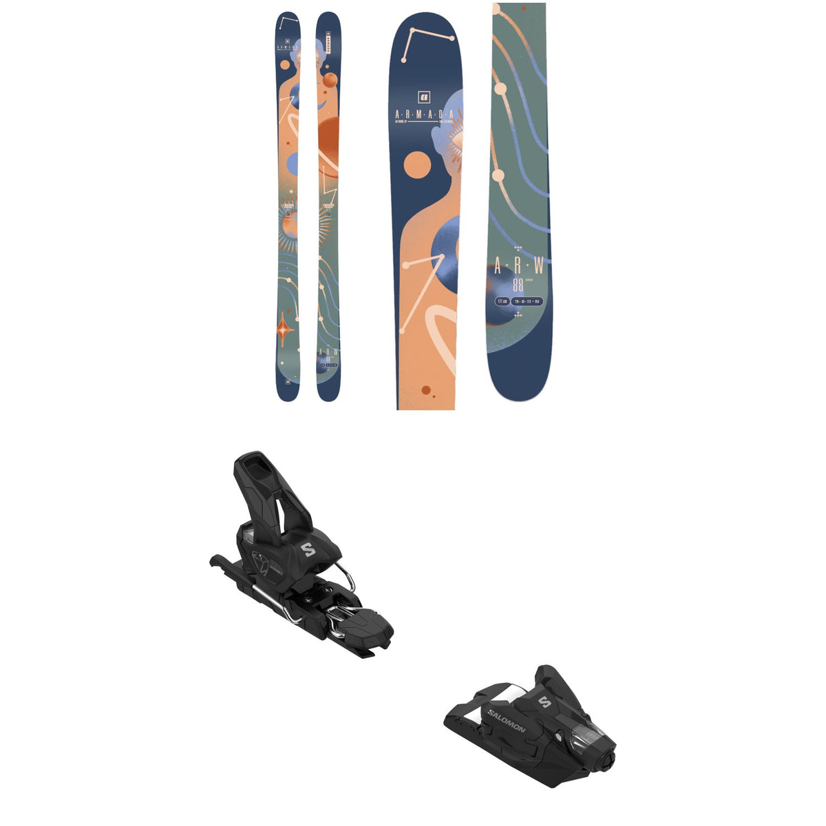 Armada ARW 88 Skis 2025 + Salomon Strive 12 GW Ski Bindings