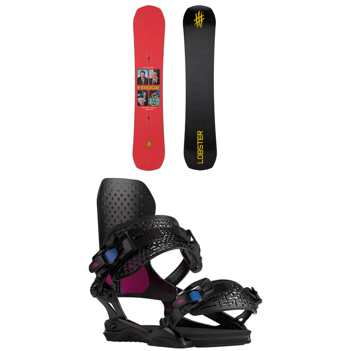 Lobster Fridge Sender Snowboard + Eiki Pro Snowboard Bindings