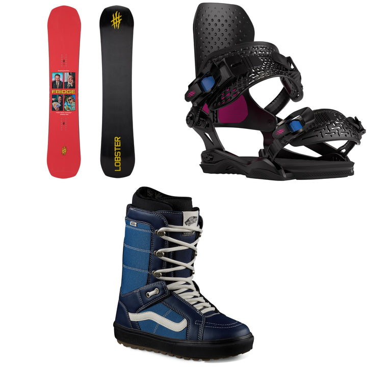Lobster Fridge Sender Snowboard + Eiki Pro Snowboard Bindings + Vans Hi Standard OG Snowboard Boots
