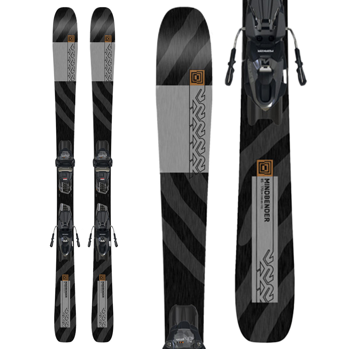 K2 Mindbender 85 Skis + Squire 10 D Quikclik Bindings 2025