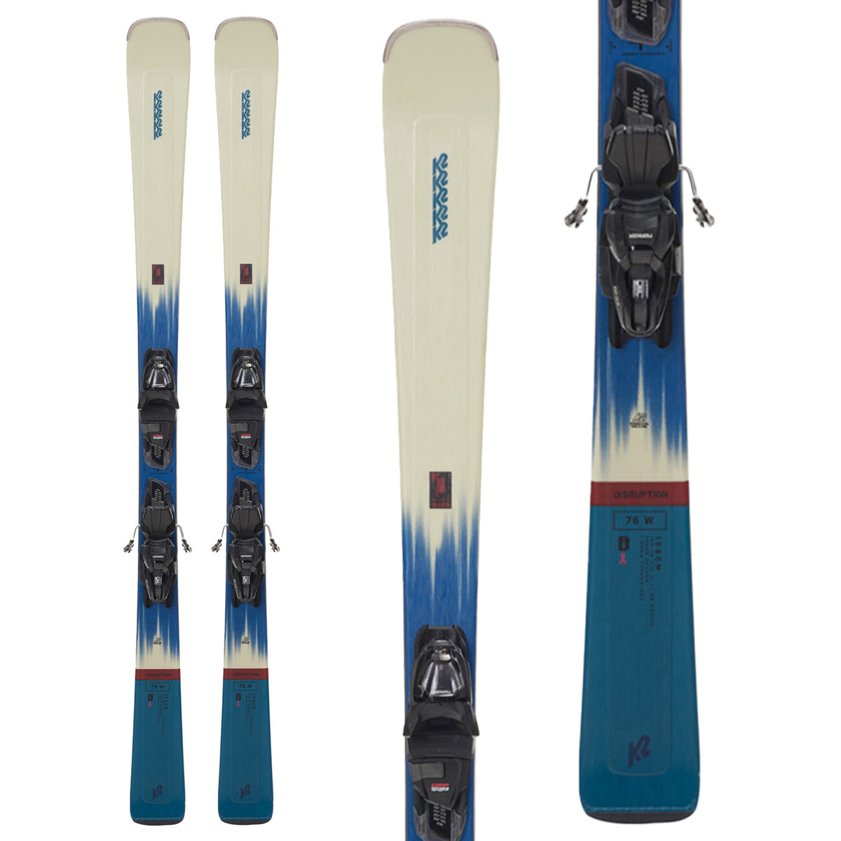 K2 Disruption 76 W + M2 10 Quikclick Bindings - Women's 2024