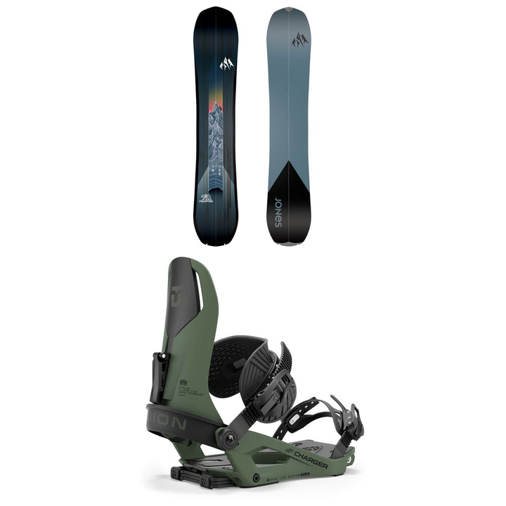 Jones Frontier Splitboard + Union Charger Splitboard Bindings 2025