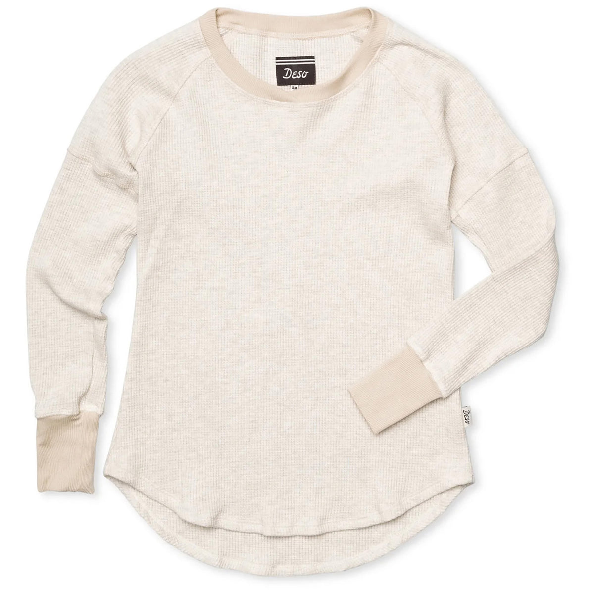 Deso Eloise Waffle Knit Long-Sleeve Shirt - Women's Ivory Heather