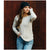 Deso Eloise Waffle Knit Long-Sleeve Shirt - Women's Ivory Heather