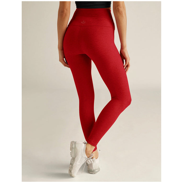 Beyond Yoga Spacedye Caught In The Midi High Waisted Leggings - Women's Ruby Red Heather
