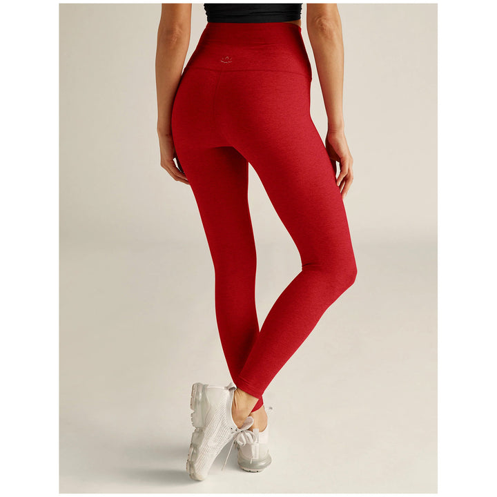 Beyond Yoga Spacedye Caught In The Midi High Waisted Leggings - Women's Ruby Red Heather