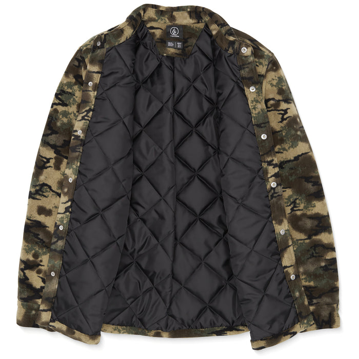 Volcom Bowered Fleece Long-Sleeve Shirt - Men's Dark Khaki