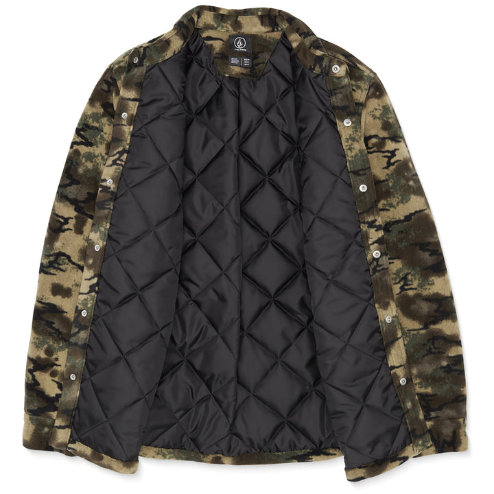 Volcom Bowered Fleece Long-Sleeve Shirt - Men's Dark Khaki