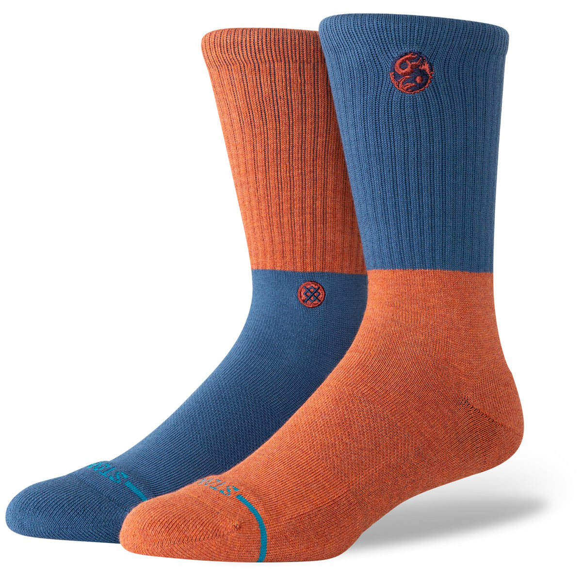 Stance Opposites Cew Socks Burnt Orange
