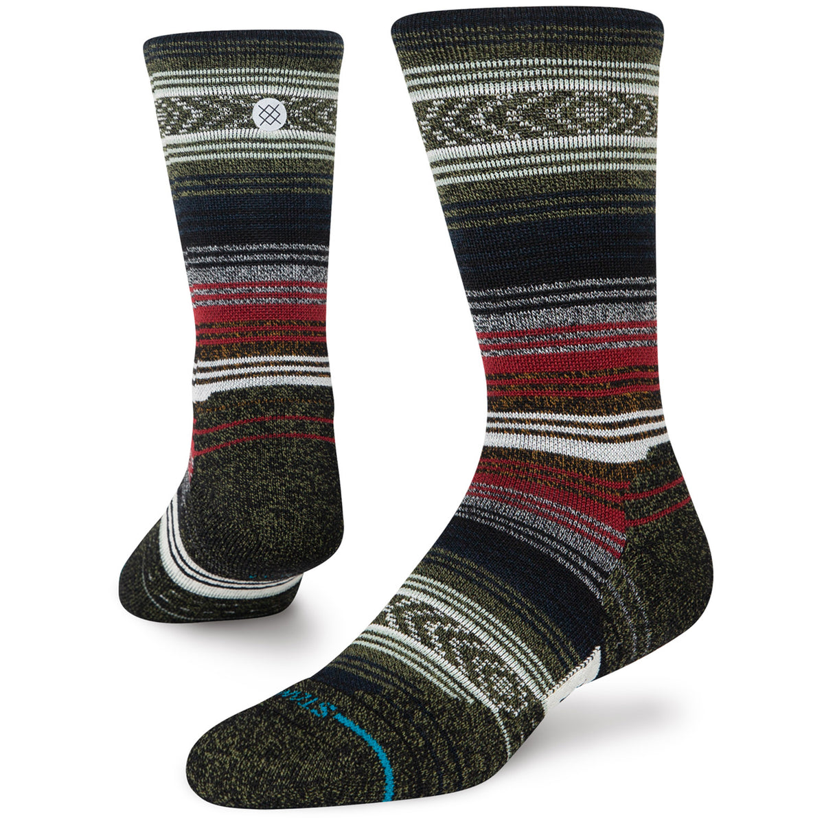 Stance Mid Wool Crew Socks - Unisex Black Red