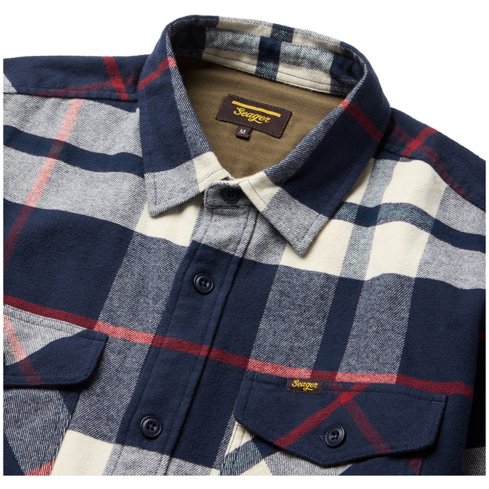 Seager Calico Flannel - Men's Navy Big Plaid