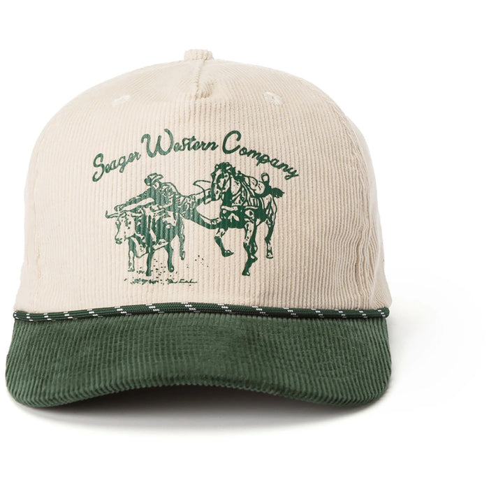 Seager Los Rios Corduroy Snapback Cream/Green