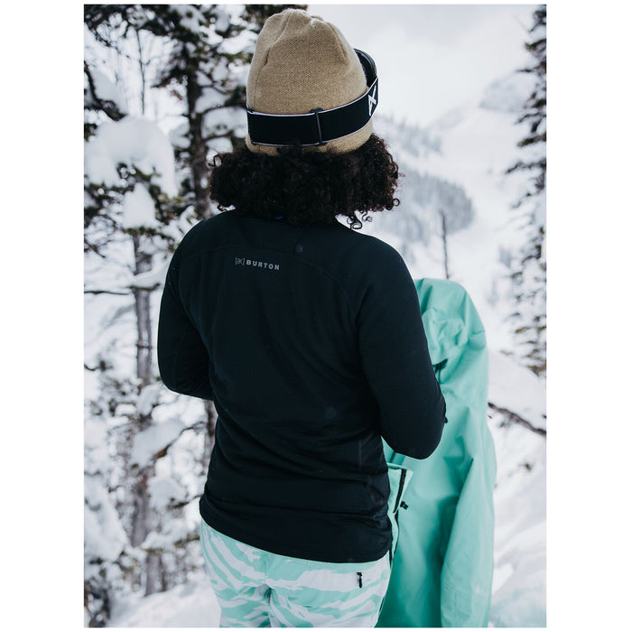 Burton [ak] Helium Grid Fleece Quarter Zip Top - Women's True Black