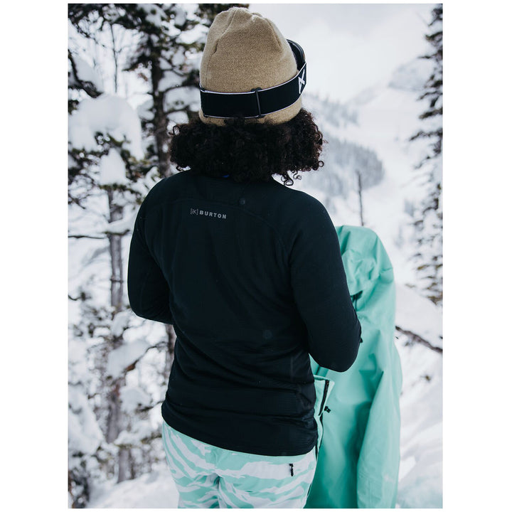 Burton [ak] Helium Grid Fleece Quarter Zip Top - Women's True Black