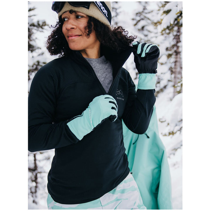 Burton [ak] Helium Grid Fleece Quarter Zip Top - Women's True Black