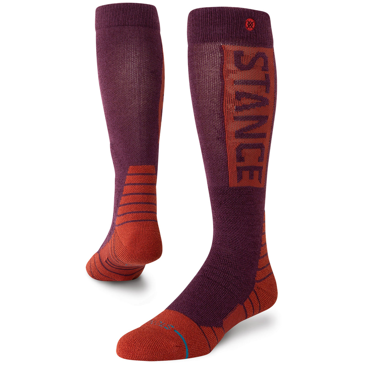 Stance OG Mid Wool Snow Socks Wine