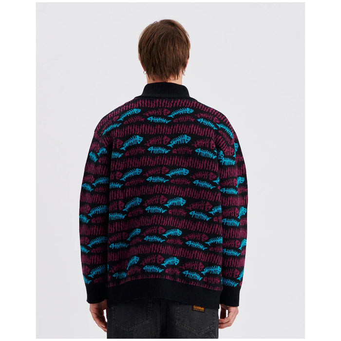 The Critical Slide Society Boneyard 1/4 Zip Knit - Men's Black