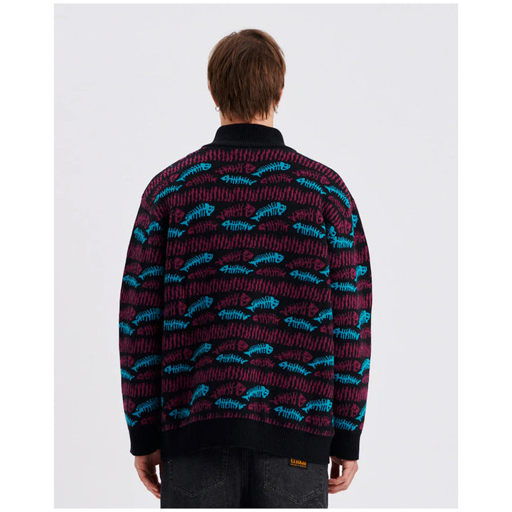 The Critical Slide Society Boneyard 1/4 Zip Knit - Men's Black