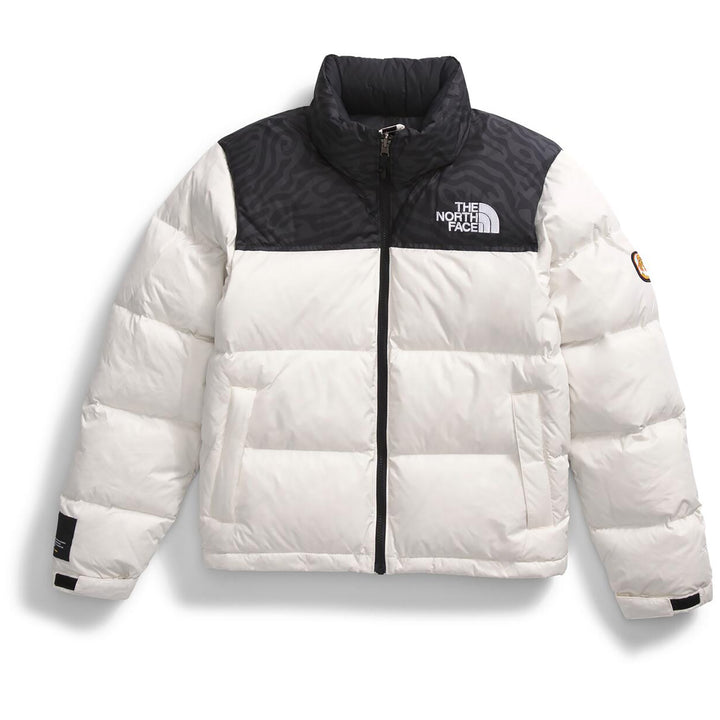 The North Face 1996 Retro Nuptse Jacket - Women's White Dune/TNF Black TNF Tiger Stripe Print