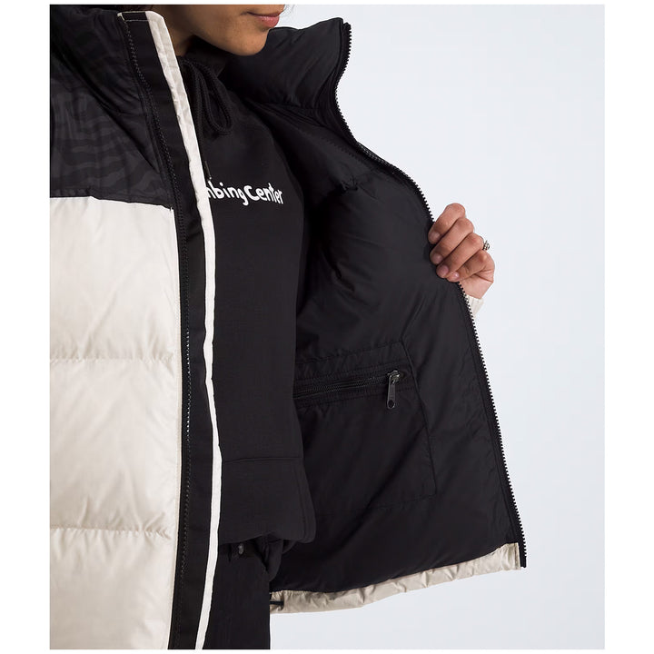 The North Face 1996 Retro Nuptse Jacket - Women's White Dune/TNF Black TNF Tiger Stripe Print