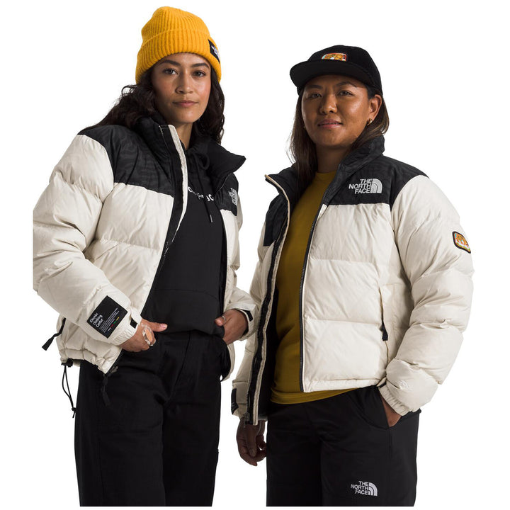 The North Face 1996 Retro Nuptse Jacket - Women's White Dune/TNF Black TNF Tiger Stripe Print