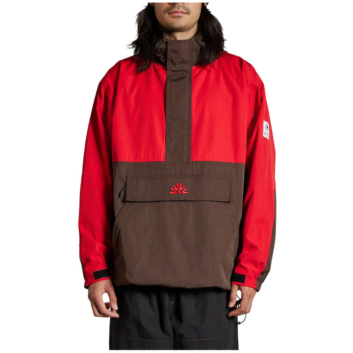 Autumn Cascade Anorak - Men's Red/Choco Brown
