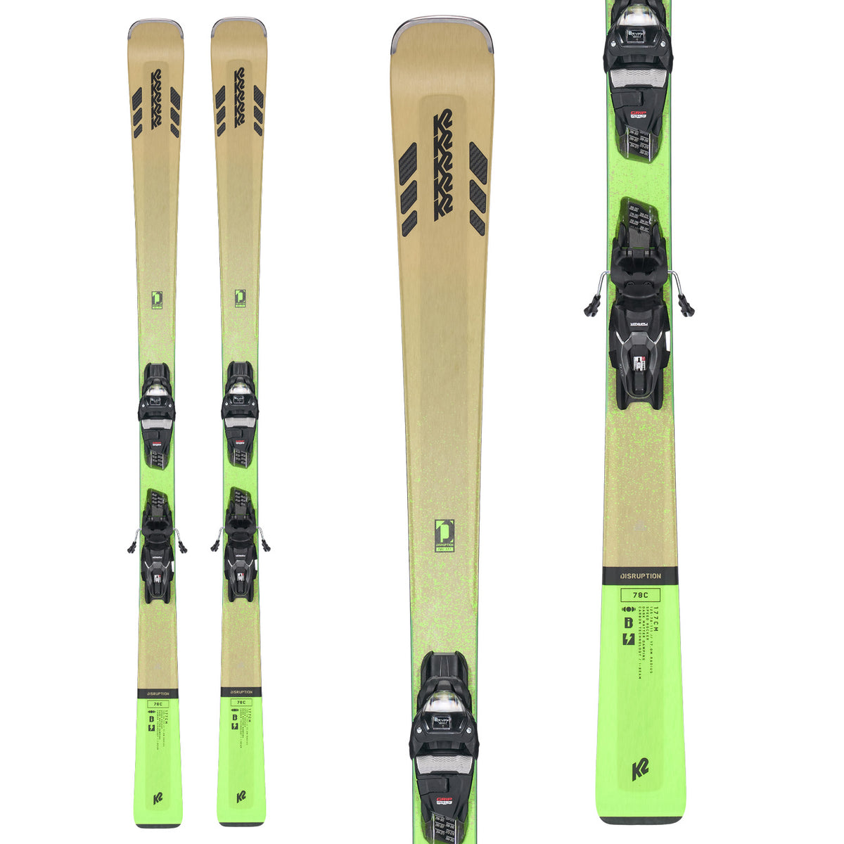 K2 Disruption 78 C Skis + M3 11 Compact Quikclik Bindings 2023