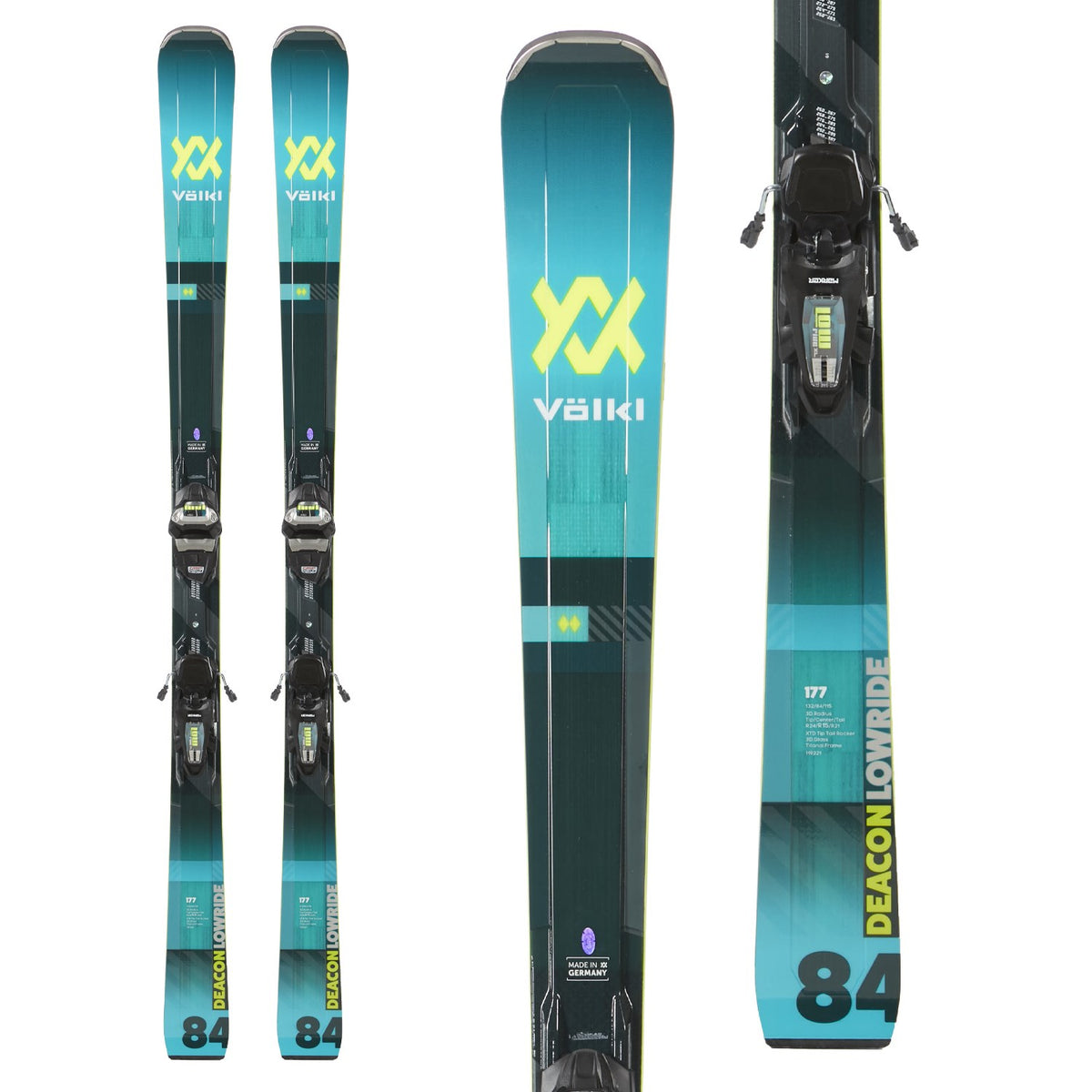 Völkl Deacon 84 Skis + Lowride XL Bindings 2020