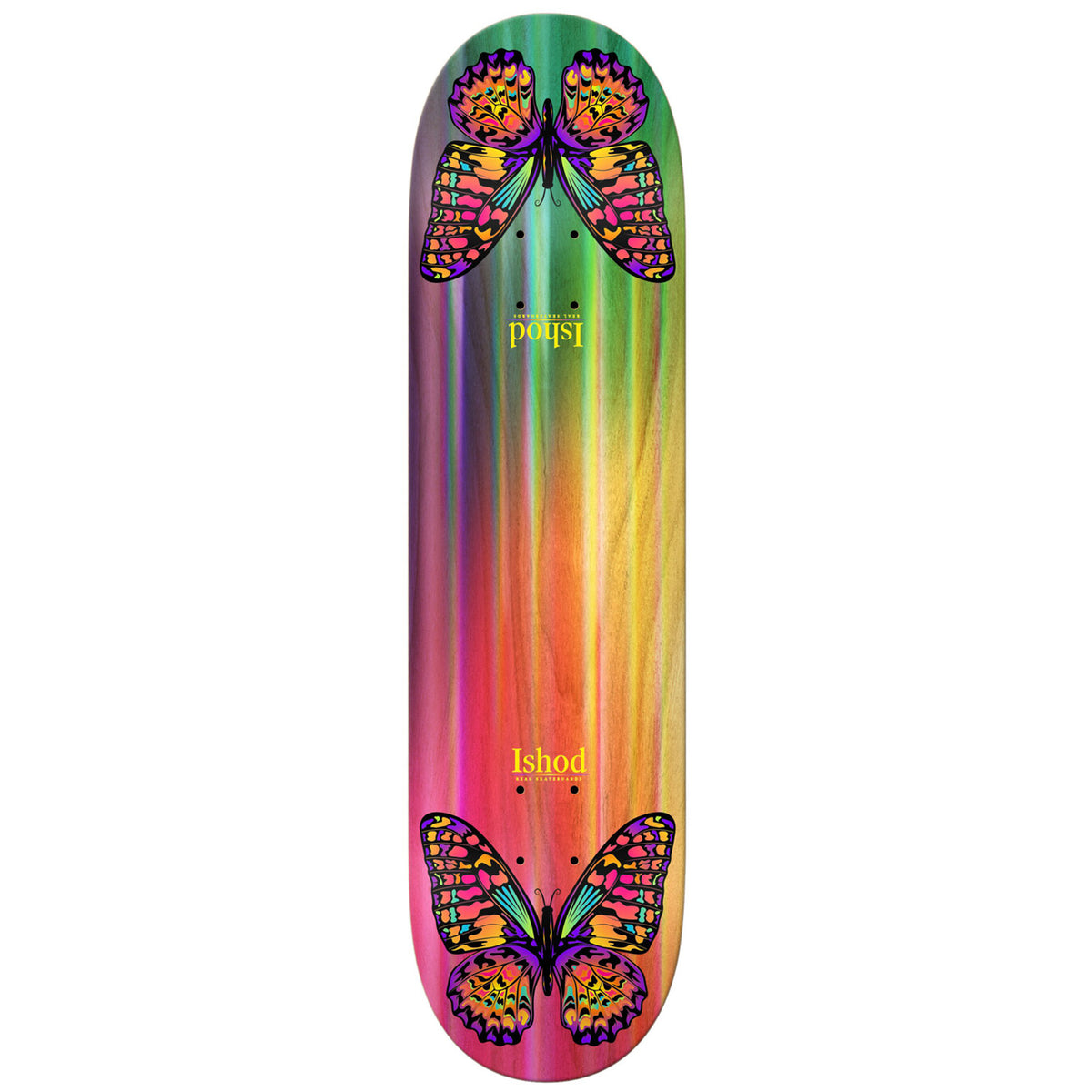 Real Ishod Rainbow Monarch Twin Tail Easy Rider 8.3 Skateboard Deck