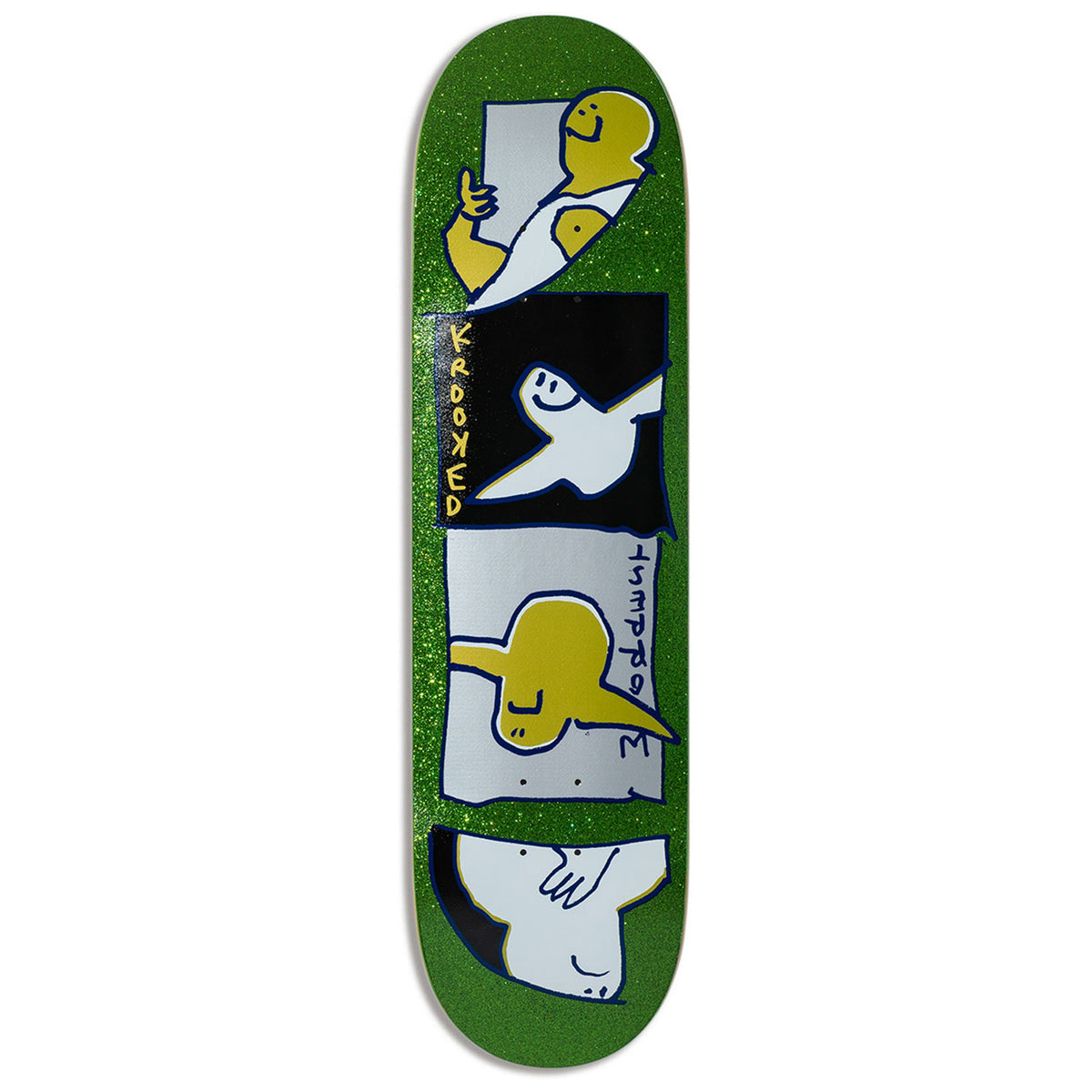 Krooked Worrest Gold Burd Twin Tail Slick 8.3 Skateboard Deck