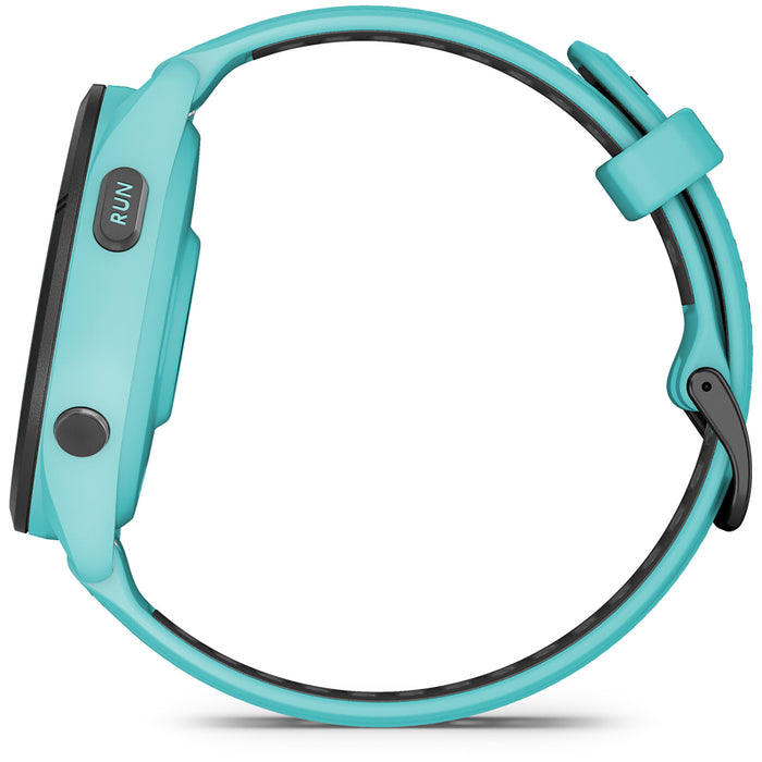 Garmin Forerunner 265 Smartwatch Black/Aqua with Aqua/Black Silicone Band