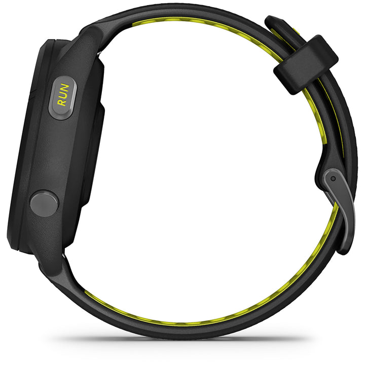 Garmin Forerunner 265S Smartwatch Black/Black with Black/Amp Yellow Silicone Band
