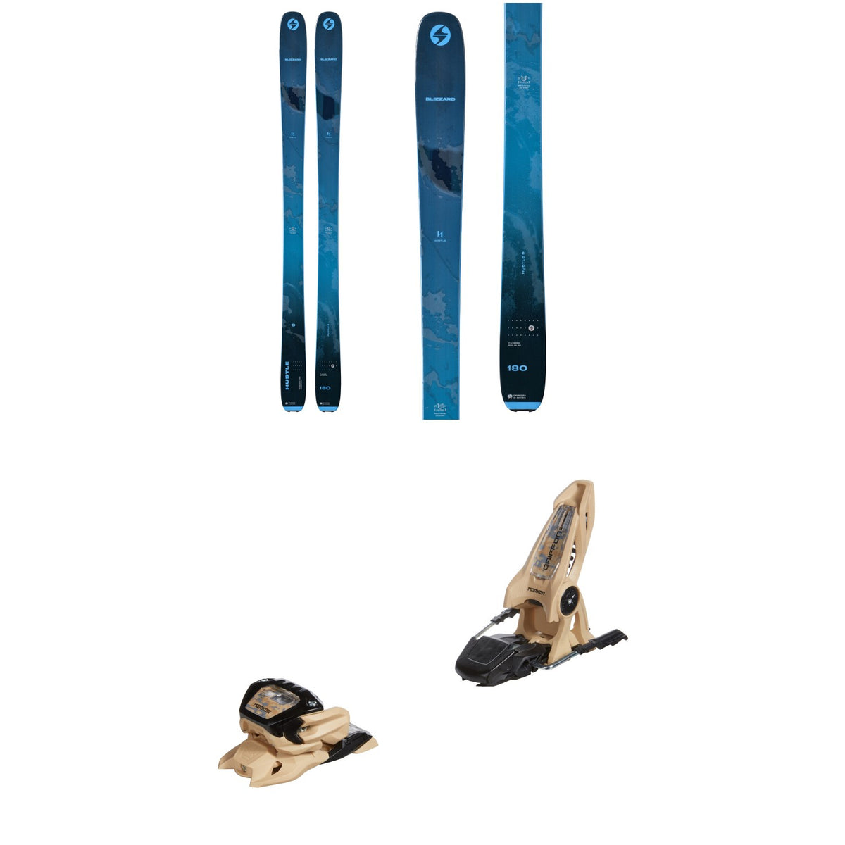 Blizzard Hustle 9 Skis + Marker Griffon 13 ID Ski Bindings