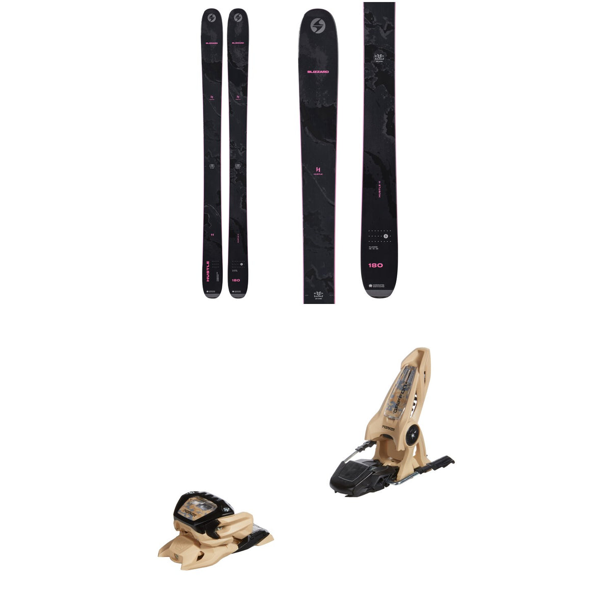 Blizzard Hustle 11 Skis + Marker Griffon 13 ID Ski Bindings