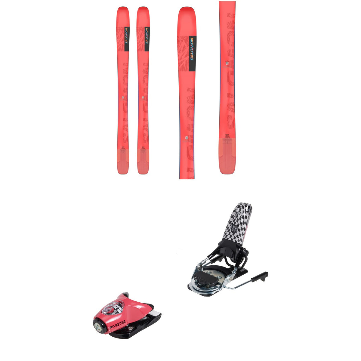 Salomon QST Stella 106 Skis - Women's + Look x evo Pivot 15 GW Ski Bindings 2025