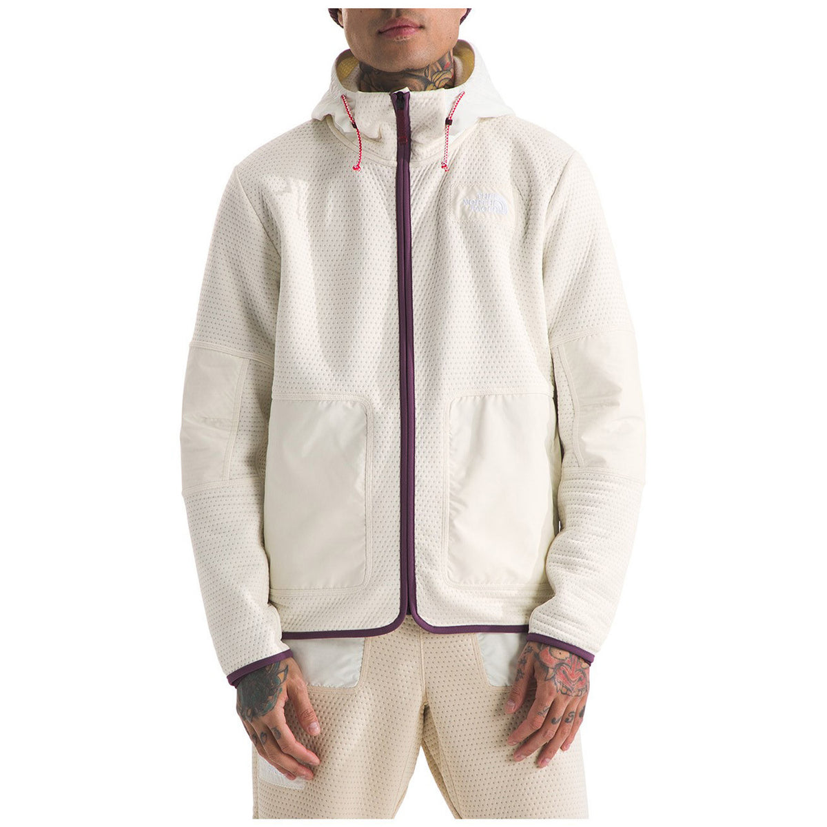The North Face A68A DotKnit Thermal Hoodie - Men's Khaki Stone