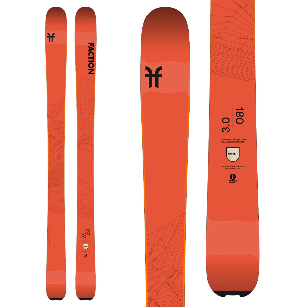 Faction Agent 3.0 Skis + Warden 13 Demo Bindings 2021